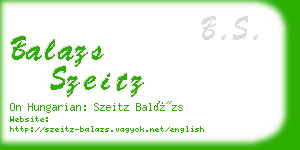 balazs szeitz business card